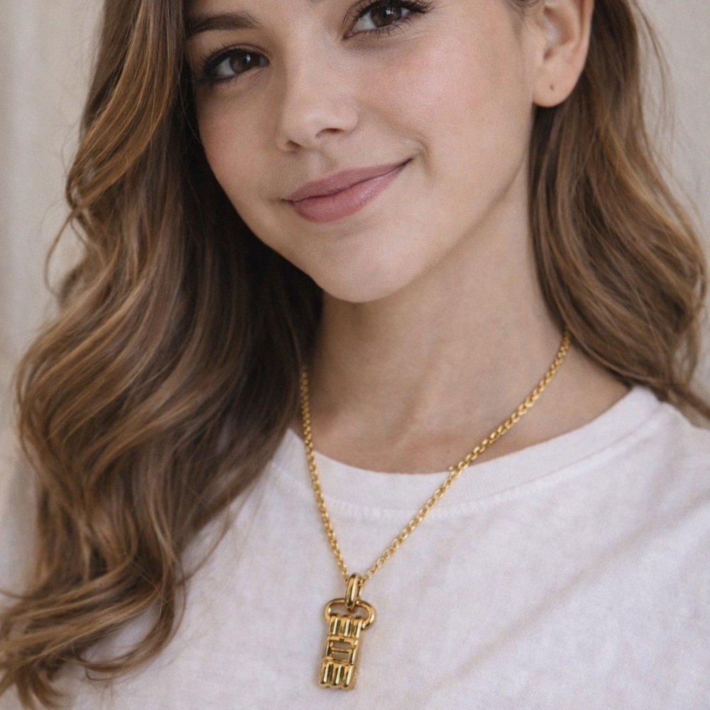 Vintage 90s Gold Givenchy G Pendant Necklace